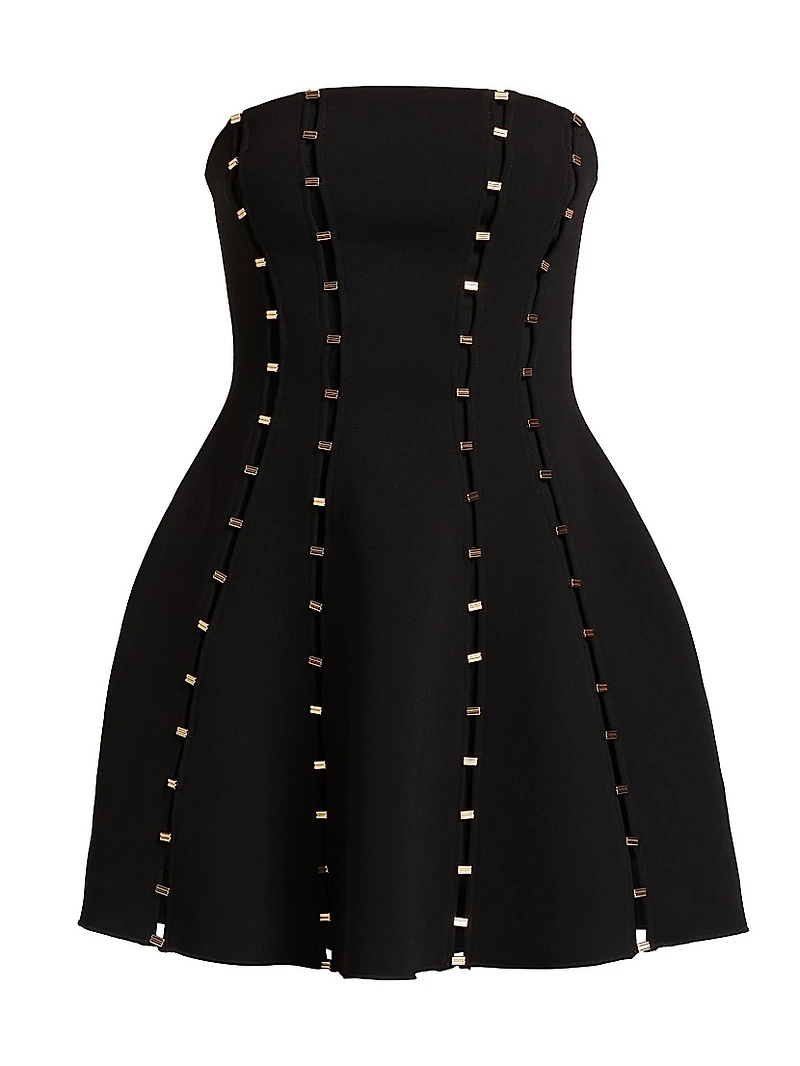 Rossgreen Crepe Strapless Minidress