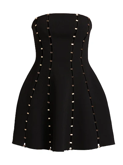 Rossgreen Crepe Strapless Minidress