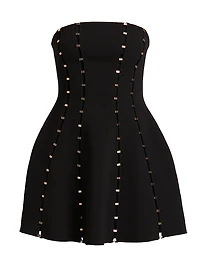 Rossgreen Crepe Strapless Minidress