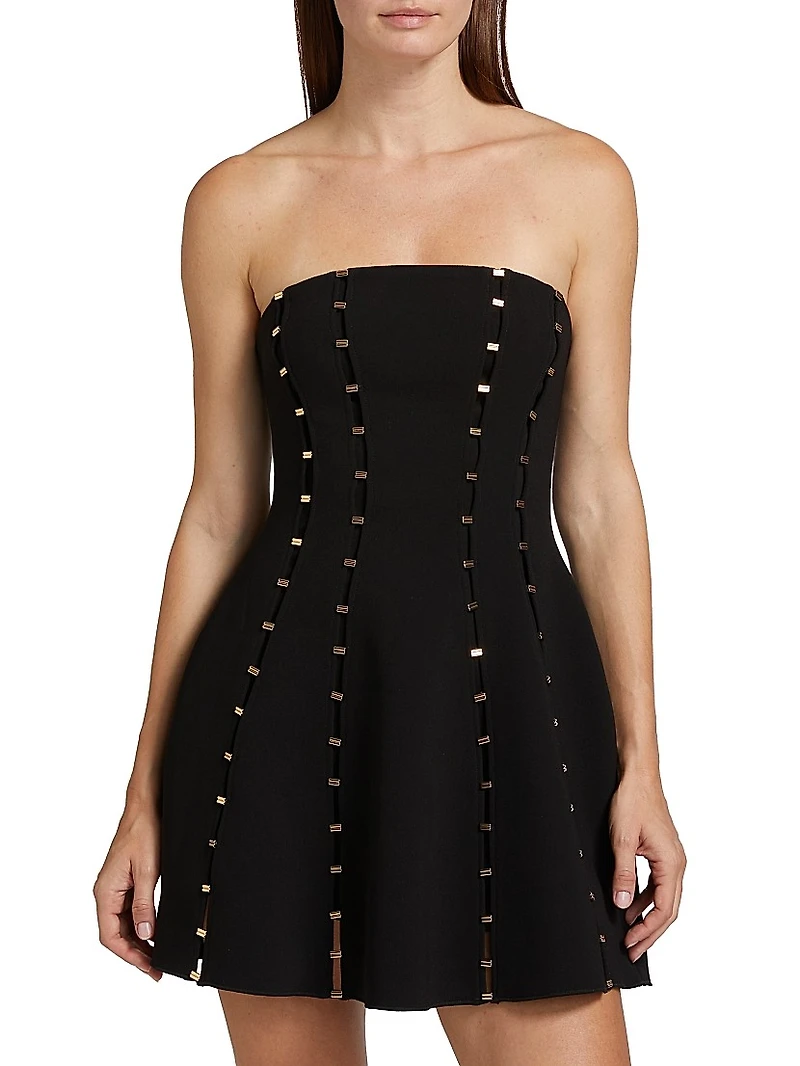 Rossgreen Crepe Strapless Minidress