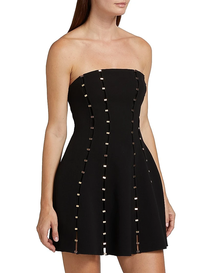 Rossgreen Crepe Strapless Minidress