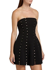 Rossgreen Crepe Strapless Minidress