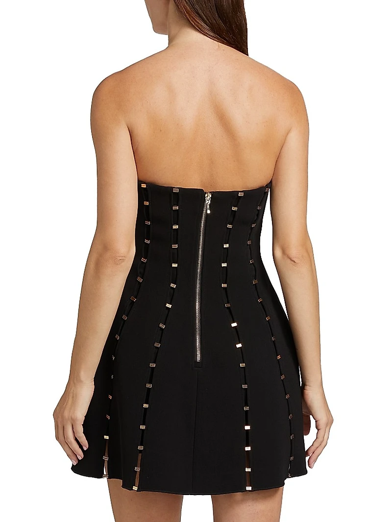 Rossgreen Crepe Strapless Minidress