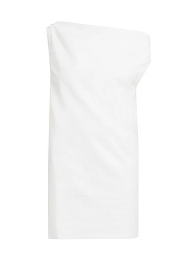 Tiche Cotton-Blend Draped Minidress