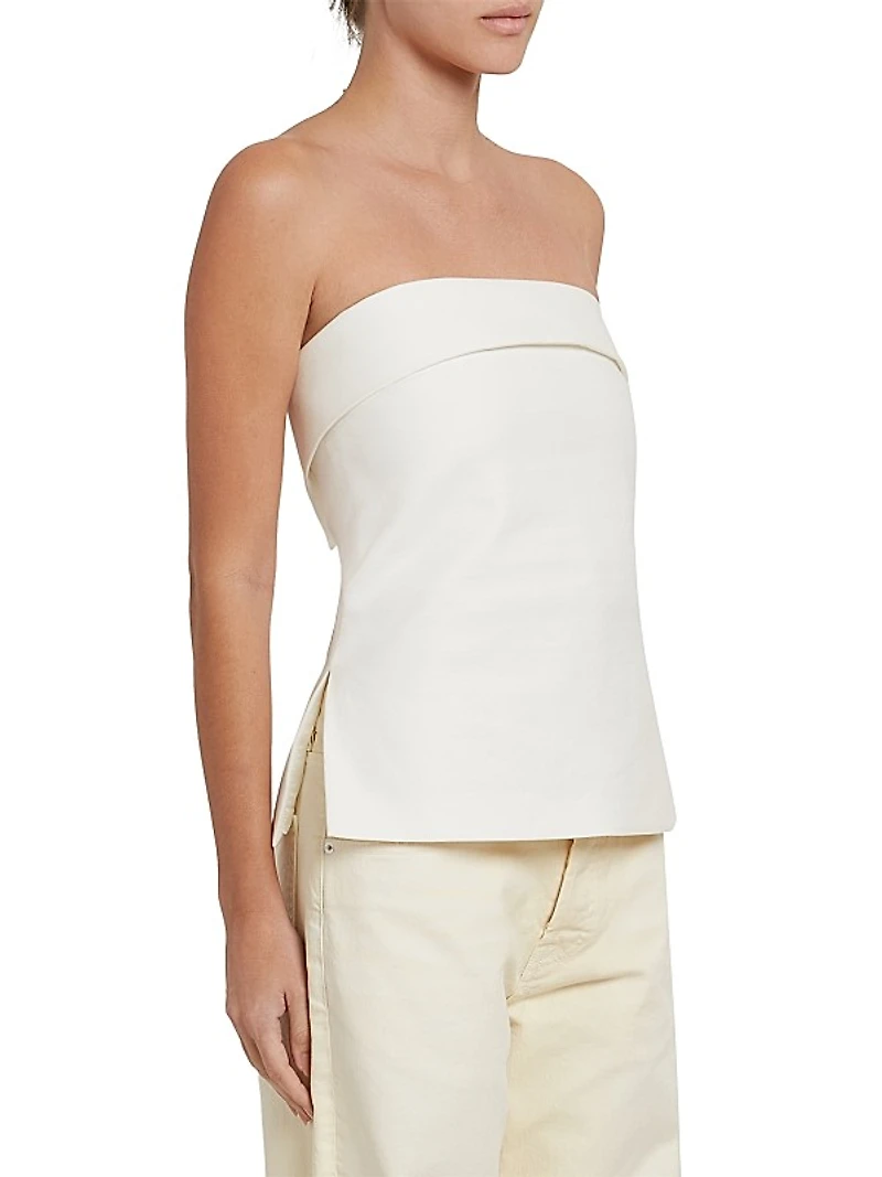 Cecile Cotton Strapless Top