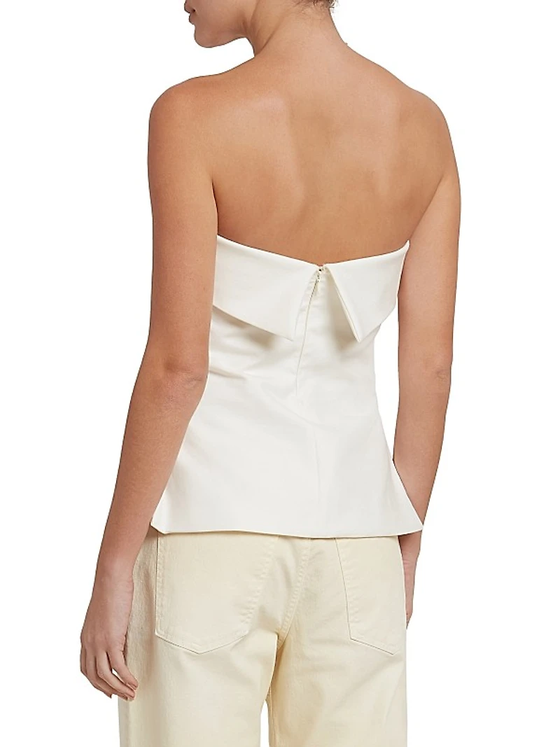 Cecile Cotton Strapless Top