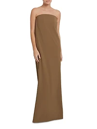 Ayla Wool Strapless Maxi Dress