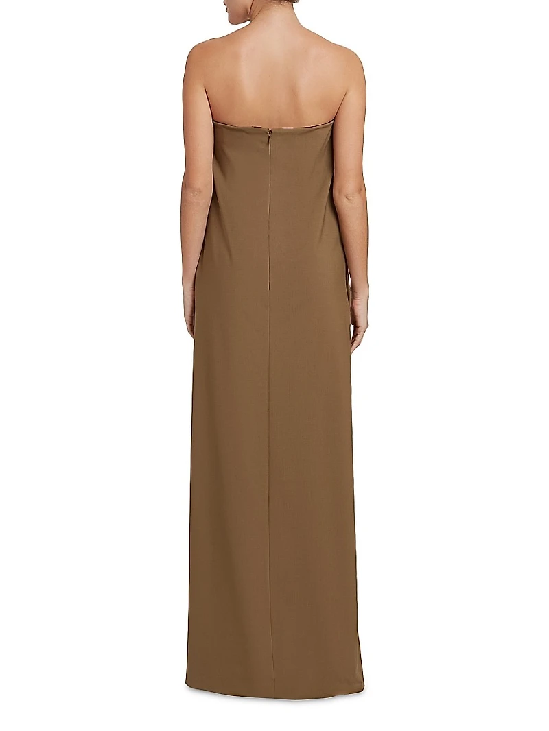 Ayla Wool Strapless Maxi Dress