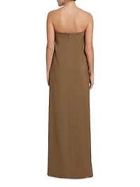 Ayla Wool Strapless Maxi Dress