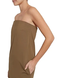 Ayla Wool Strapless Maxi Dress