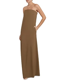 Ayla Wool Strapless Maxi Dress