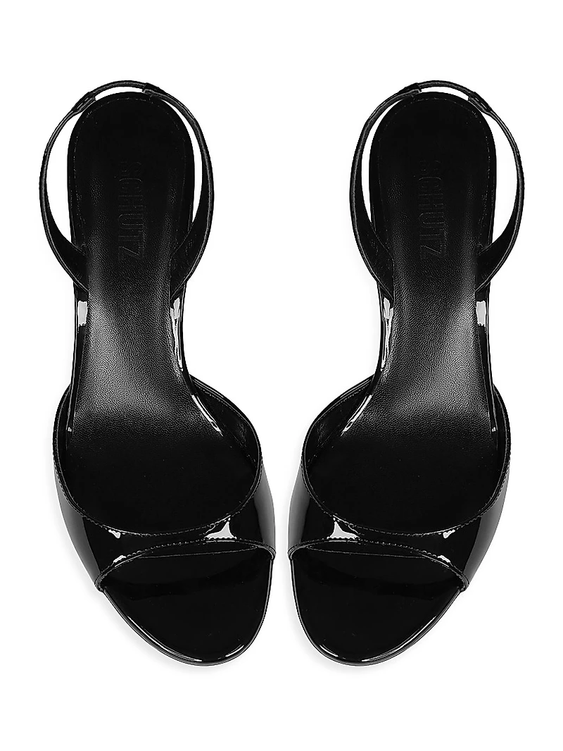 Scarlett Sling Patent Leather Slingback Sandals