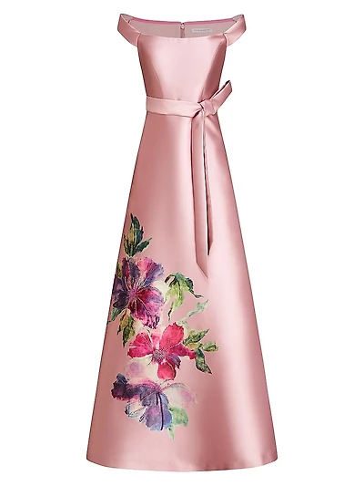 Kitri Mikado Taffeta Fit & Flare Gown