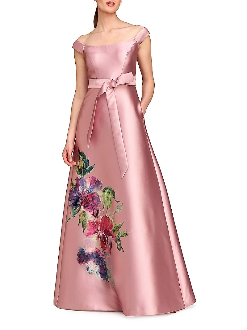Kitri Mikado Taffeta Fit & Flare Gown