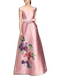 Kitri Mikado Taffeta Fit & Flare Gown