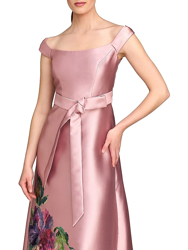 Kitri Mikado Taffeta Fit & Flare Gown