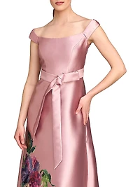 Kitri Mikado Taffeta Fit & Flare Gown