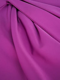 Linden Draped Crepe Cocktail Dress