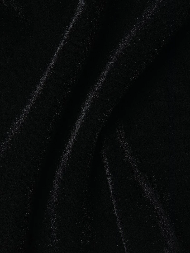 Velvet Stretch Wide-Leg Pants