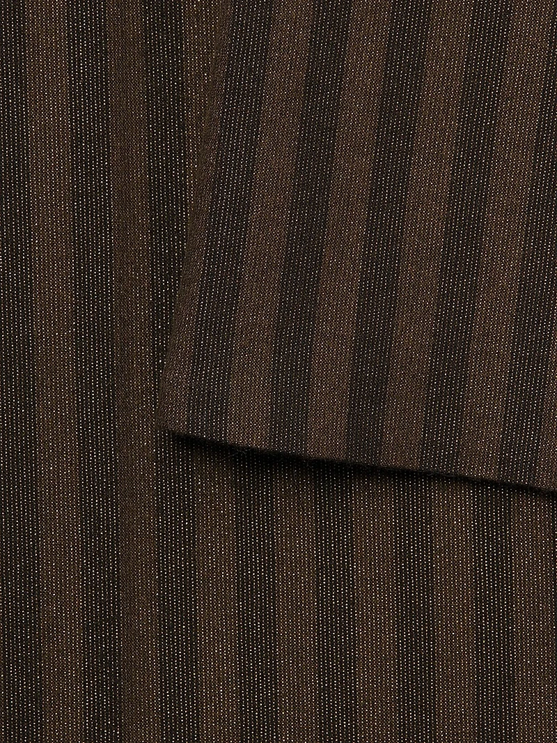 Double-Waist Striped Flare Pants