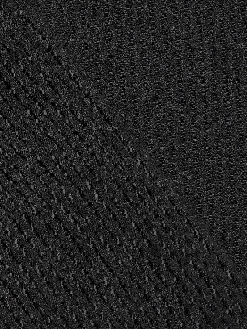 Double-Waist Ribbed Flare Pants