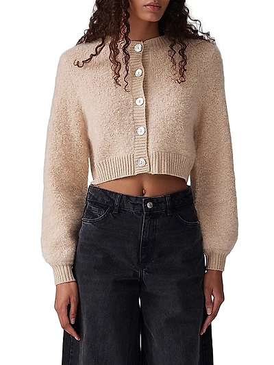 Jackson Mohair Bouclé Crop Cardigan