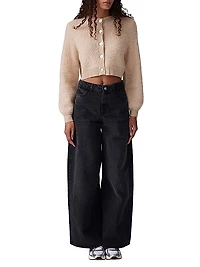 Jackson Mohair Bouclé Crop Cardigan