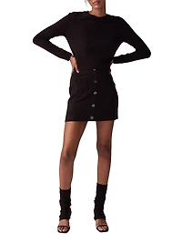 Marvin Knit Cashmere Miniskirt