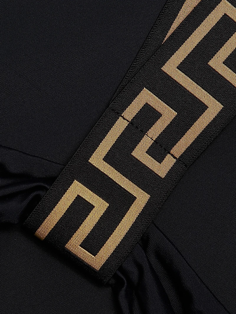 Greek Key Strap One-Piece Swimsuit