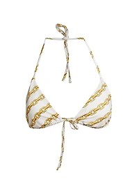 Treasure Print String Bikini Top