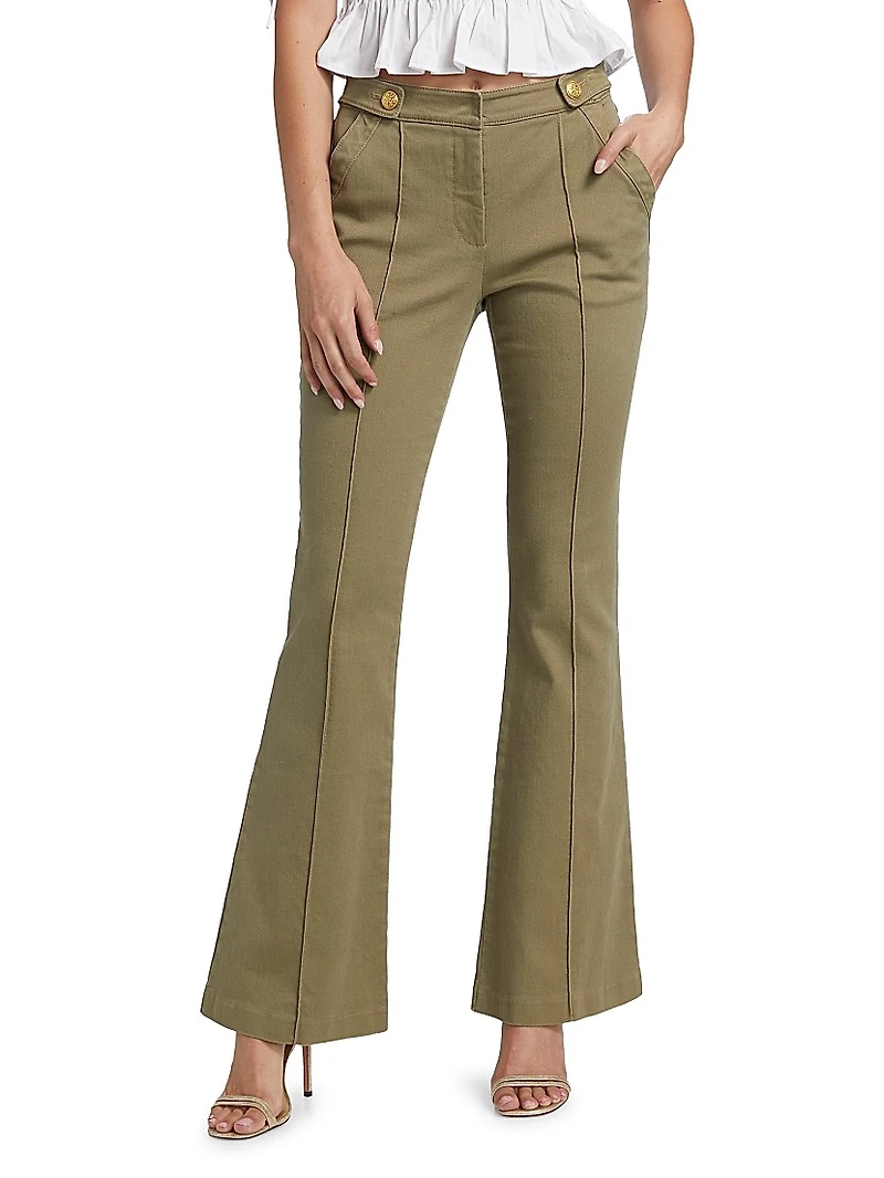 Costella Cotton-Twill Flared Jeans