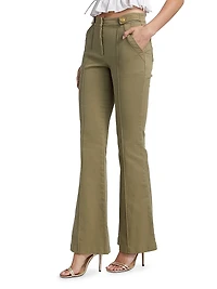 Costella Cotton-Twill Flared Jeans