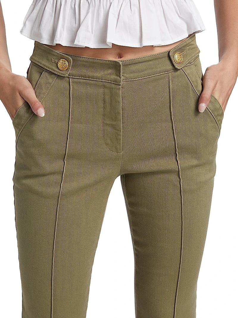Costella Cotton-Twill Flared Jeans