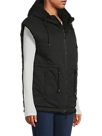 Faux Shearling Reversible Hooded Vest