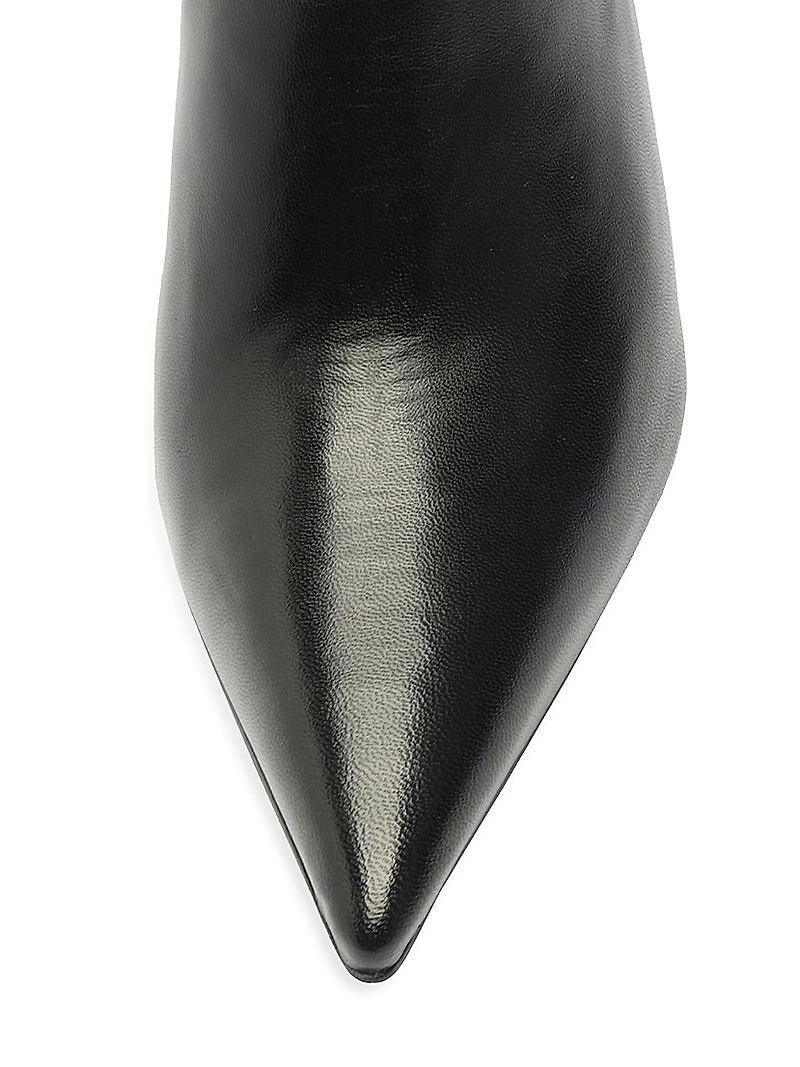 Mikki 85MM Leather Stiletto Booties