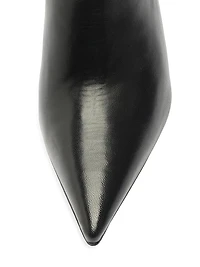 Mikki 85MM Leather Stiletto Booties