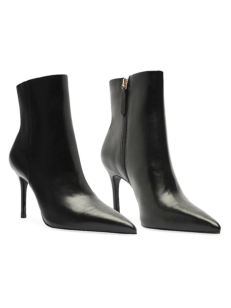 Mikki 85MM Leather Stiletto Booties