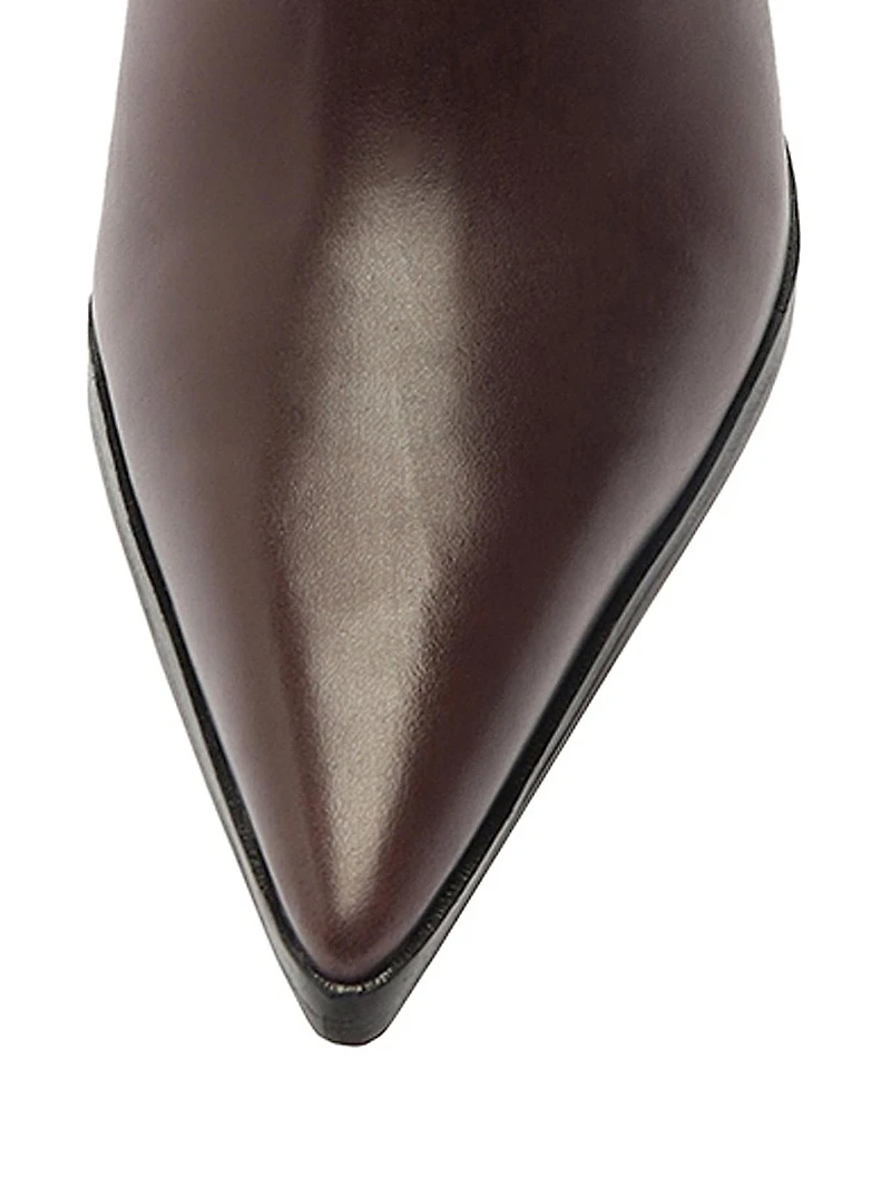 Mikki 85MM Block-Heel Leather Boots