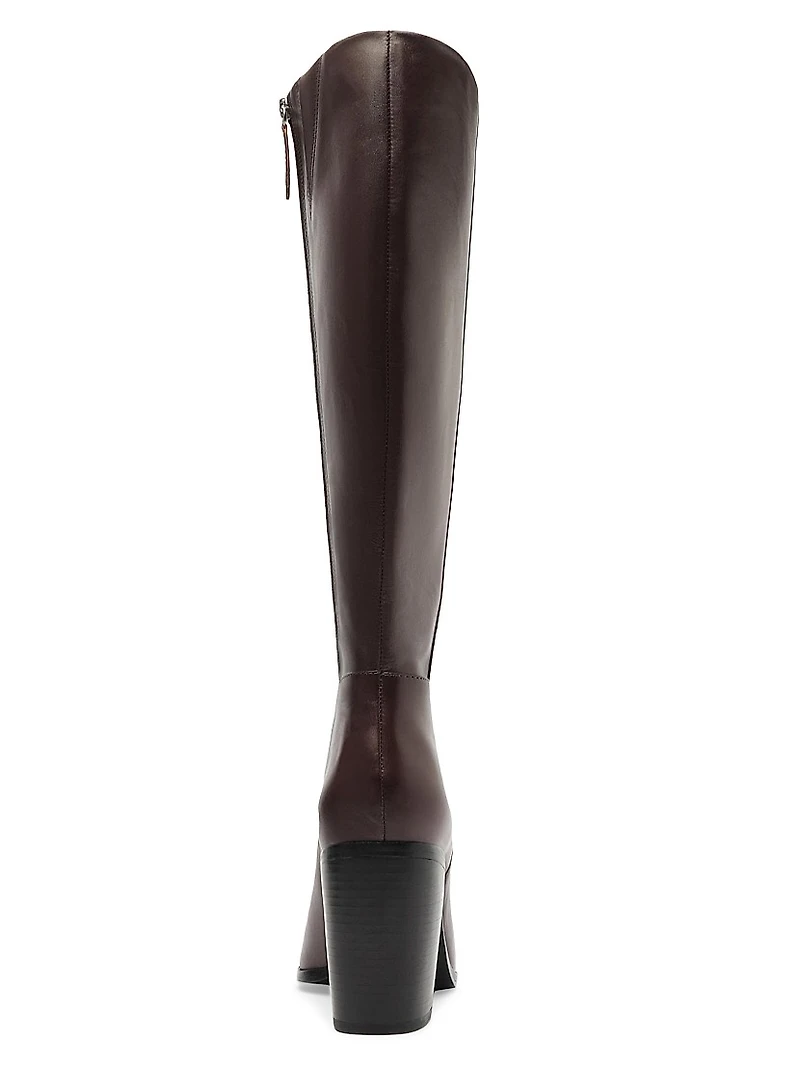 Mikki 85MM Block-Heel Leather Boots