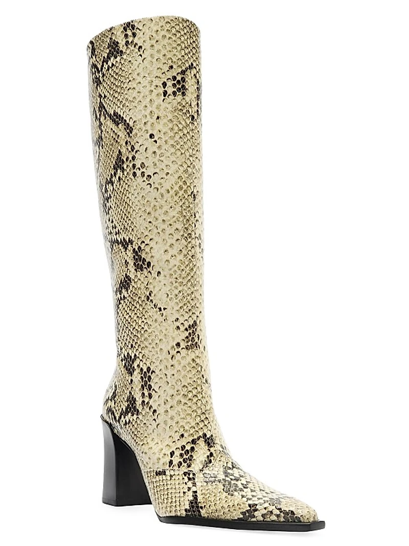 Raffaela 85MM Snake Leather Boots