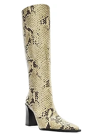 Raffaela 85MM Snake Leather Boots
