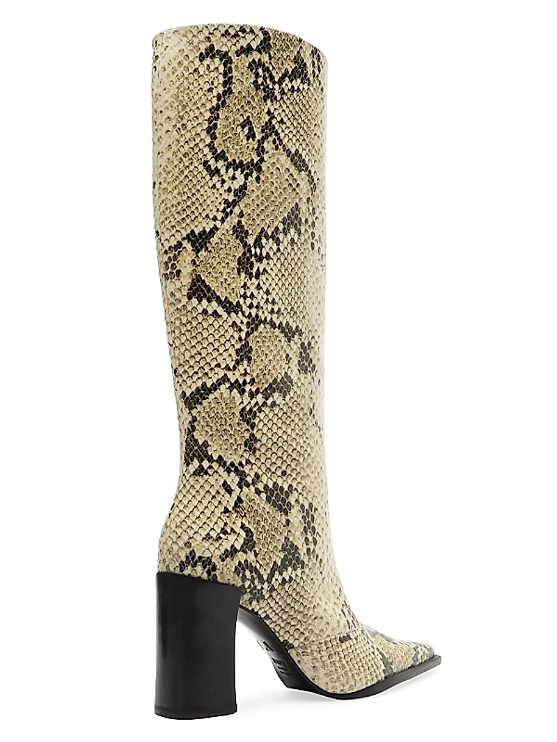 Raffaela 85MM Snake Leather Boots