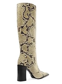 Raffaela 85MM Snake Leather Boots