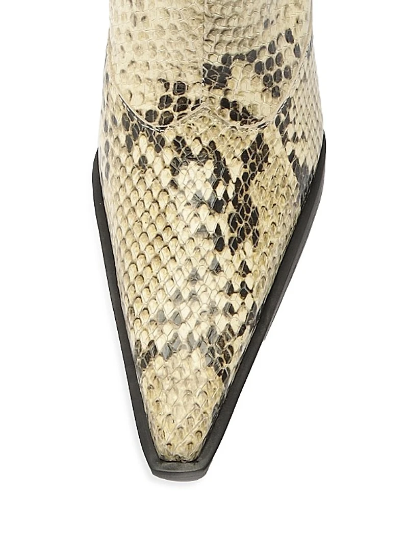 Raffaela 85MM Snake Leather Boots