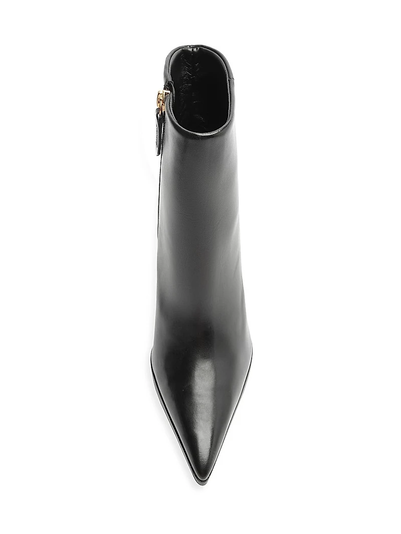 Mikki 85MM Block-Heel Leather Booties