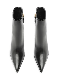 Mikki 85MM Block-Heel Leather Booties