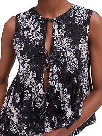 Flowers Of Time Pleated Cami & Shorts Set