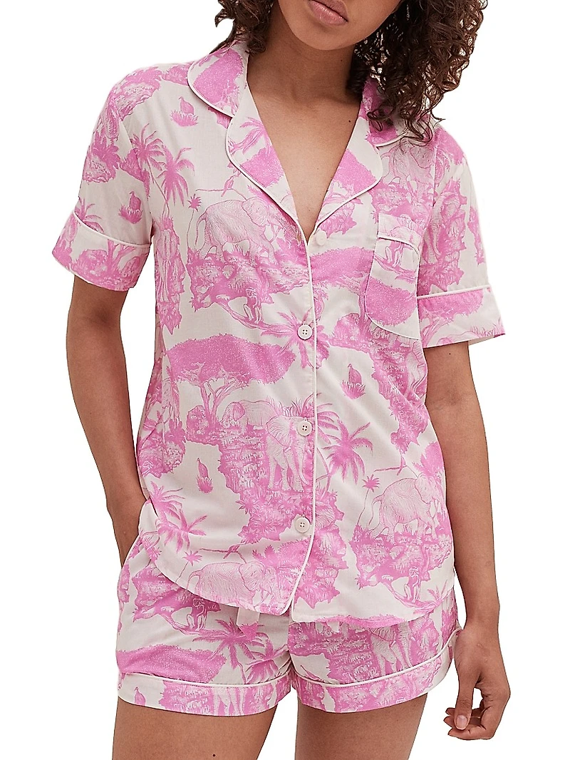 Loxodonta Toile Short Pajama Set