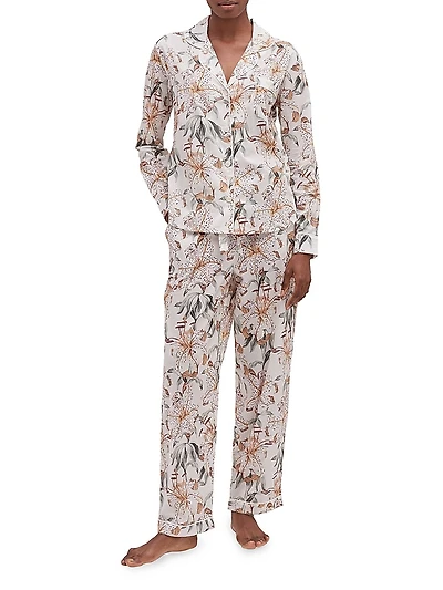 Lilium Cream Cotton Pajamas