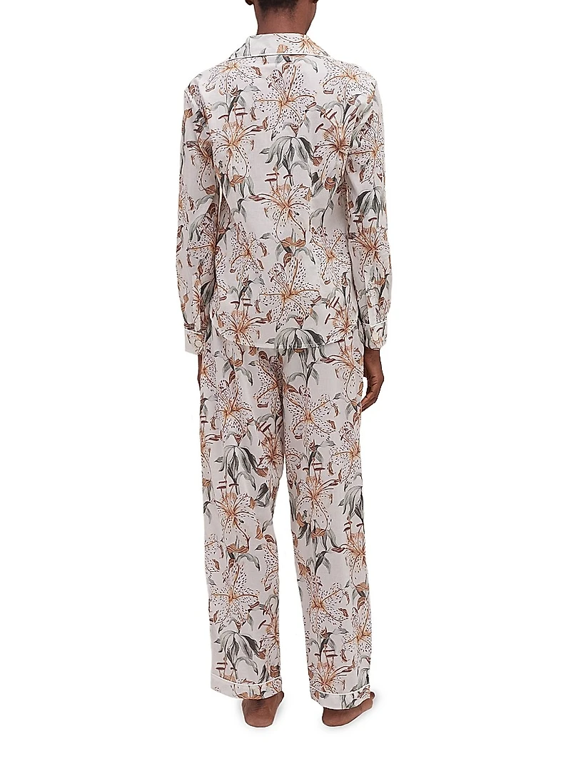 Lilium Cream Cotton Pajamas
